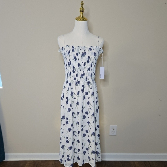 Reformation Blue Floral Midi Dress - Picture 5 of 7